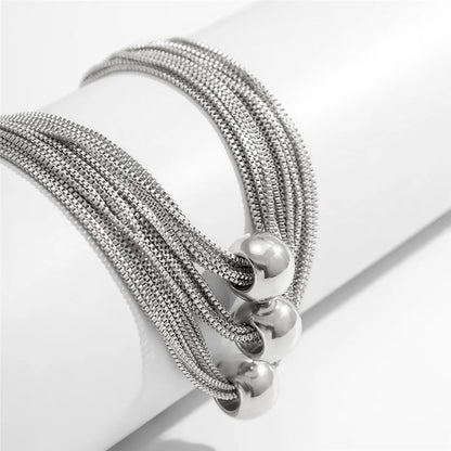 Ingemark Gothic Layered Big Ball Pendant Choker Necklace Women Punk Chunky Thick Box Clavicle Chain Grunge Jewelry Steampunk Men