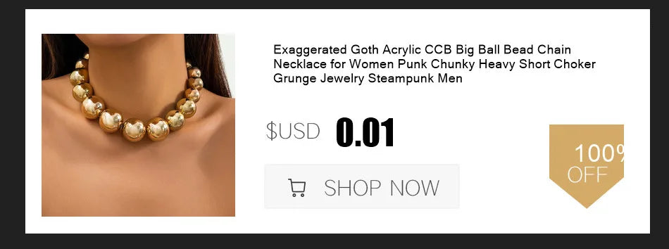 Ingemark 2Pcs/Set Creative Irregular CCB Beads Chain for Men Trendy Goth Cross Jesus Pendant Choker Grunge Jewelry Steampunk New