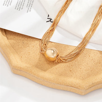 Ingemark Gothic Twisted Chunky Chain Necklace for Women Vintage Big Ball Pendant Choker Clavicle Link Grunge Jewelry Steampunk