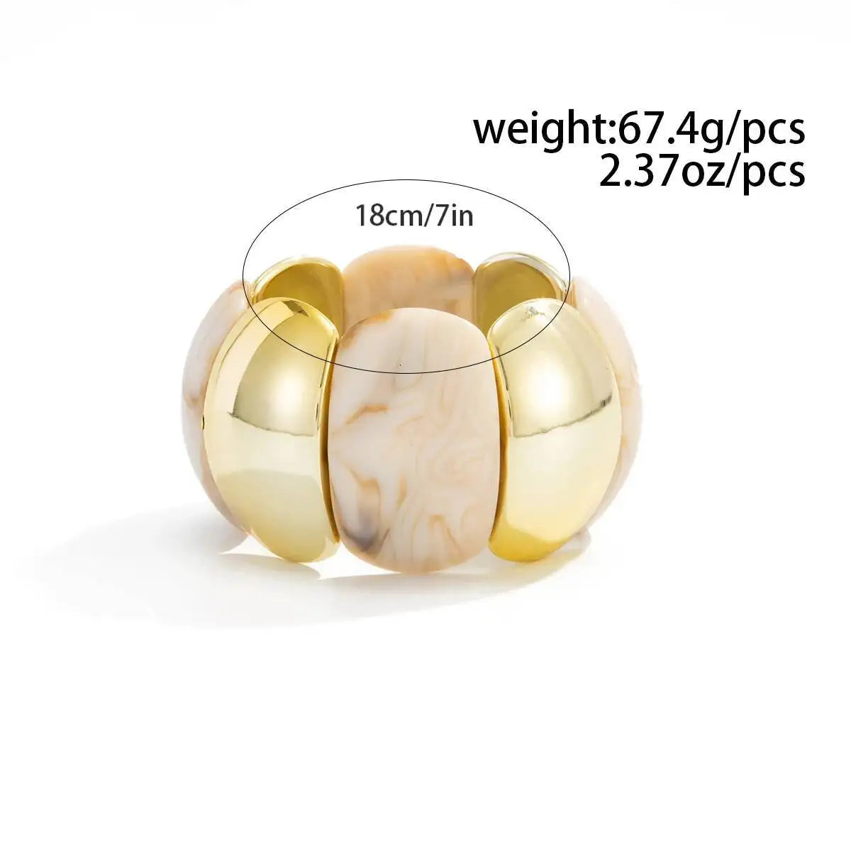 6 Style Boho Punk Geometric Acrylic Resin Elasticity Bangles for Women Vintage CCB Beads Bangle Bracelets Charm Jewelry