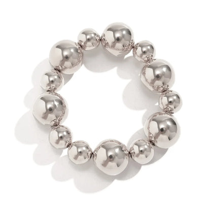 Ingemark Goth Vintage Big CCB Chain Bracelets Women Trendy Classic Elastic Strand Beads Charm Bangles Grunge Couple Hand Jewelry