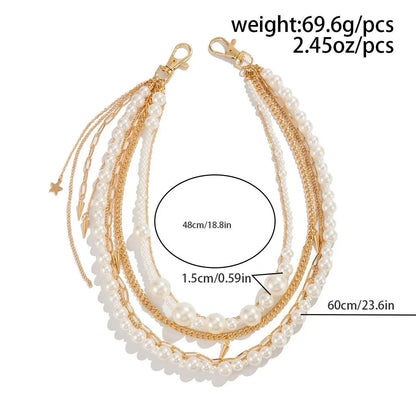 Exquisite Luxury Imitation Pearl Trousers Hipster Pant Jean Keychain for Men Punk Trousers Jeans Keyring HipHop Jewelry