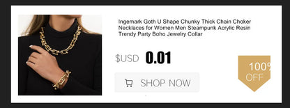 Ingemark Gothic Layered Big Ball Pendant Choker Necklace Women Punk Chunky Thick Box Clavicle Chain Grunge Jewelry Steampunk Men