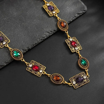 Ingemark Hip-Hop Red Green Acrylic Rhinestone Keychain Wallet Belt Chain for Men Trendy Hipster Pant Jeans Chain Street Jewelry
