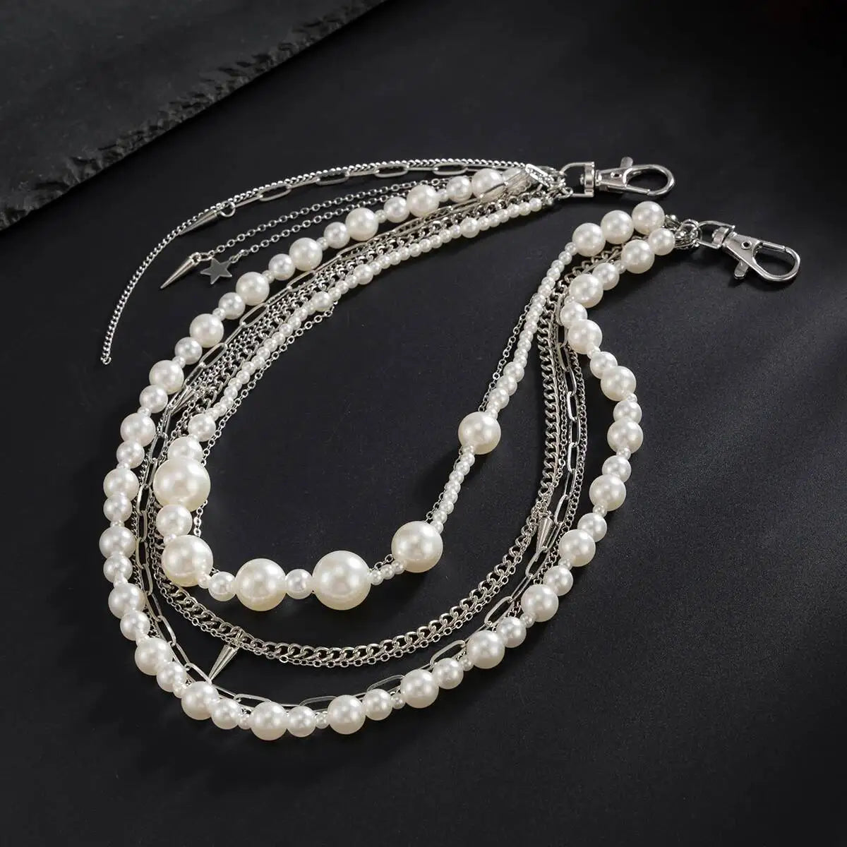 Exquisite Luxury Imitation Pearl Trousers Hipster Pant Jean Keychain for Men Punk Trousers Jeans Keyring HipHop Jewelry