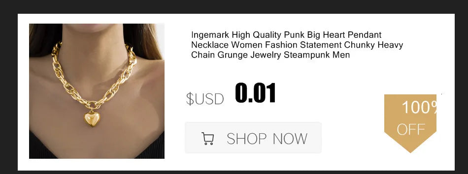 Ingemark Gothic Layered Big Ball Pendant Choker Necklace Women Punk Chunky Thick Box Clavicle Chain Grunge Jewelry Steampunk Men